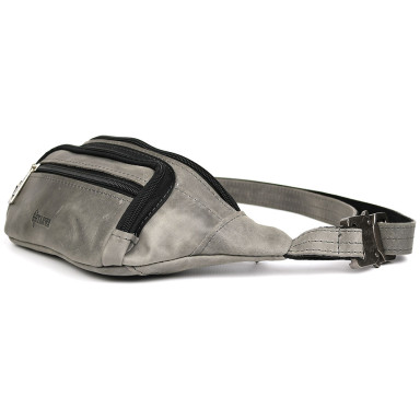 Leather fanny pack, waist bag brown crazy horse TARWA RJ-7218-3md