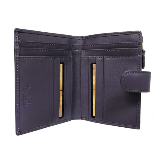 Шкіряне портмоне New Rainbow 1654 viola бузковий