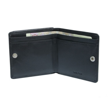 Leather wallet Cortina 5064 nero black