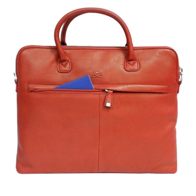 Leather bag Contatto 9198-34 rosso red