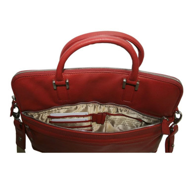 Leather bag Contatto 9198-34 rosso red