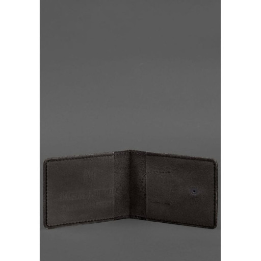 Шкіряна обкладинка для посвідчення учасника бойових дій (УБД) із кишенею для жетону темно-коричнева