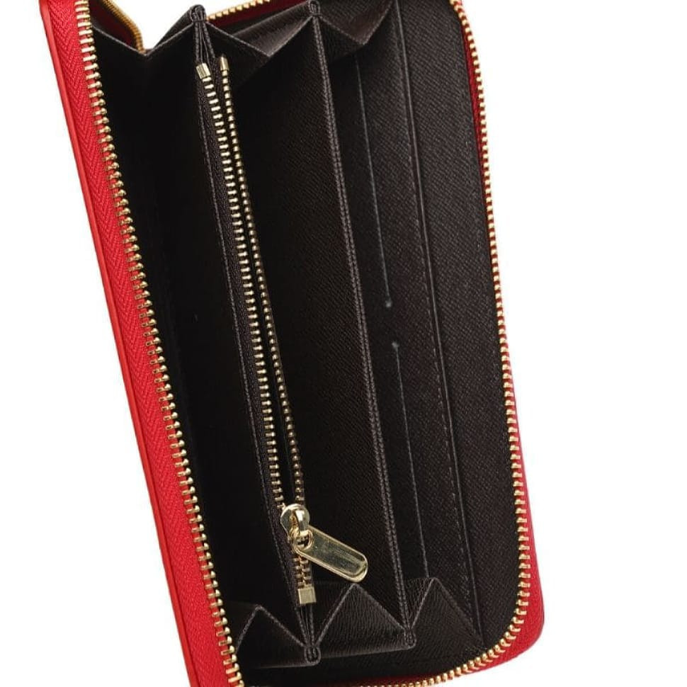 Жіночий гаманець на блискавці V1WLT05-red