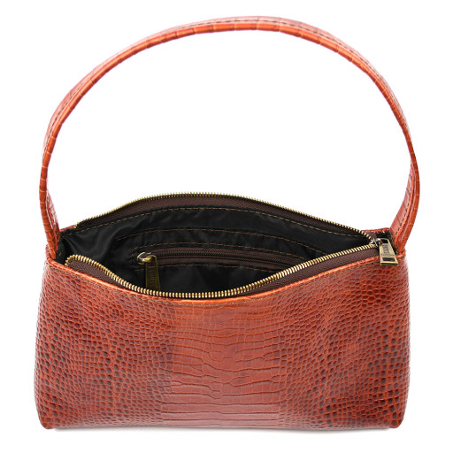 Шкіряна сумка жіноча TARWA GBcroc-hobo-4lx з принтом під рептилію