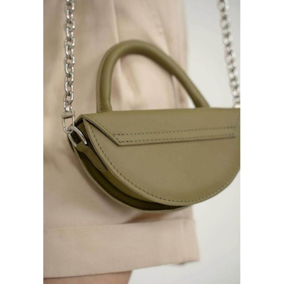 Жіноча шкіряна сумка Сhris micro оливкова