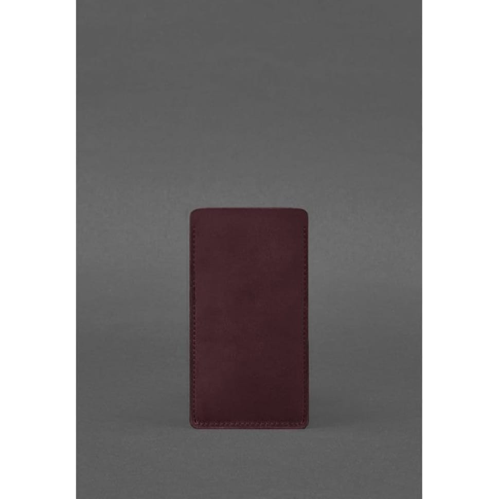 Шкіряний чохол для iPhone 12 Бордовий Crazy Horse