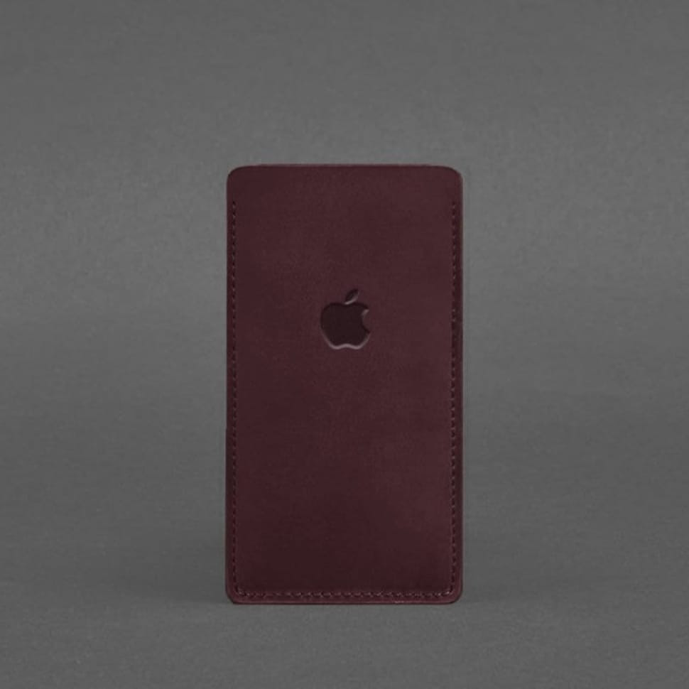 Шкіряний чохол для iPhone 12 Бордовий Crazy Horse