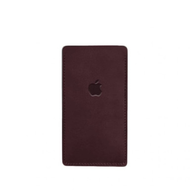 Кожаный чехол для iPhone 12 Бордовый Crazy Horse