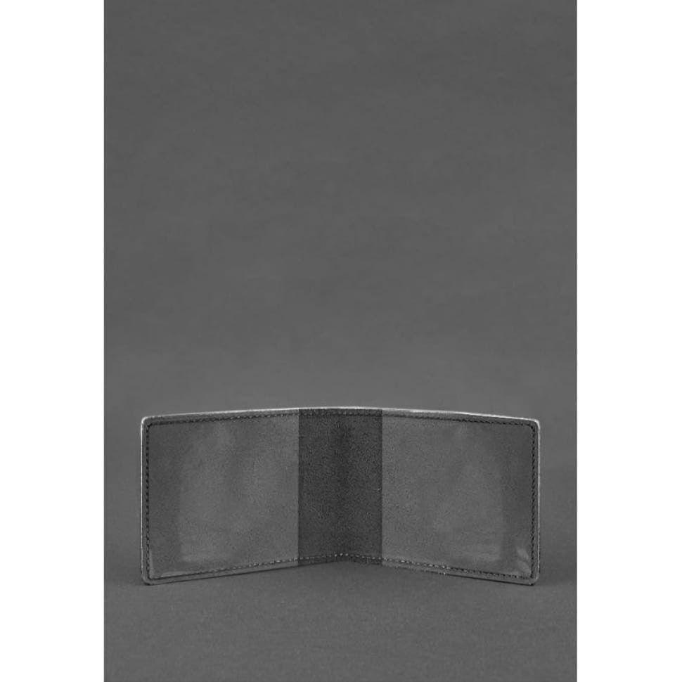 Шкіряна обкладинка для посвідчення учасника бойових дій (УБД) чорна Crazy Horse mini 10.5*8cm