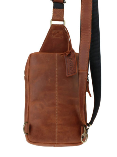 Men's sling shoulder bag banana 1027(26) light brown