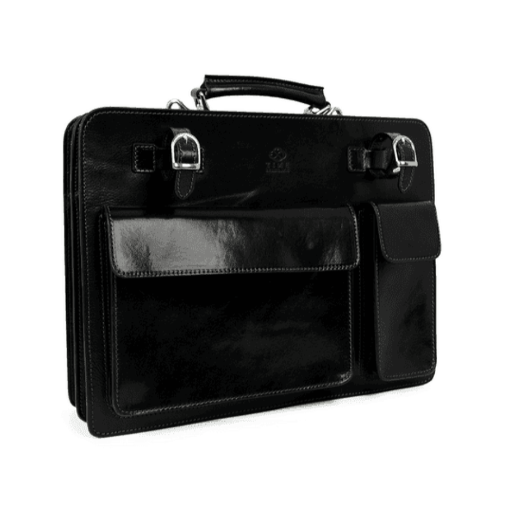 Шкіряний портфель - The Prophet - чорний Time Resistance 5204101