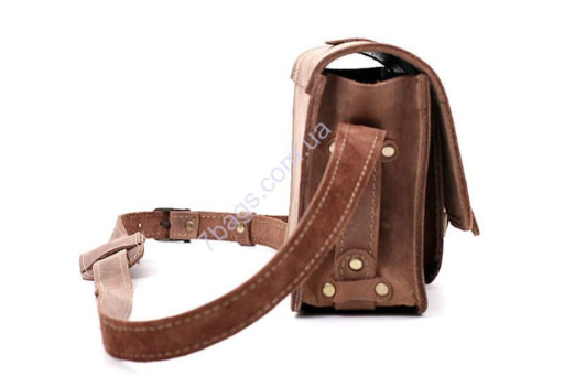 Брутальна шкіряна сумка через плече бренду Мануффато MC Card