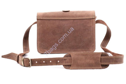 Брутальна шкіряна сумка через плече бренду Мануффато MC Card