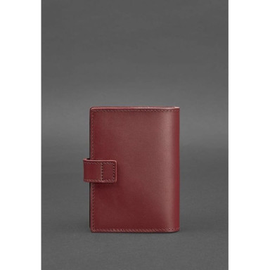 Leather passport cover 5.0 (with window) burgundy Krust