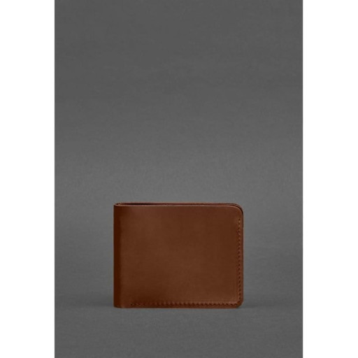Шкіряне портмоне 4.4 (з затиском) світло-коричневий Crazy Horse