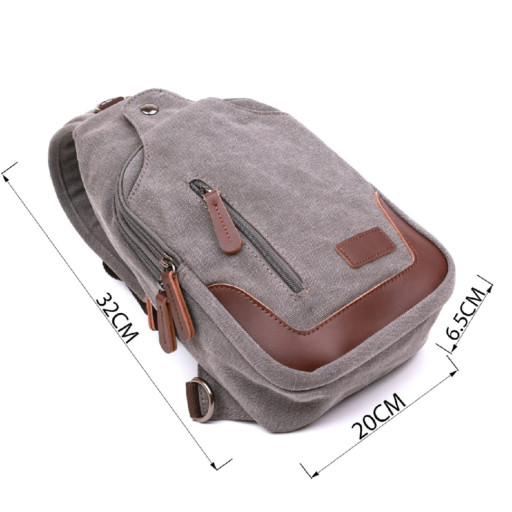 Зручна чоловіча сумка через плече Vintage 20388 Сірий