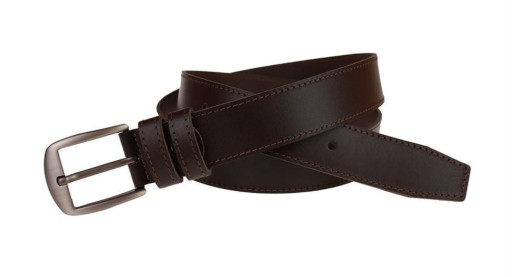 Ремінь чоловічий шкіряний джинсовий одна строчка SULLIVAN RMK-15 (7.5) 115-150 см коричневий