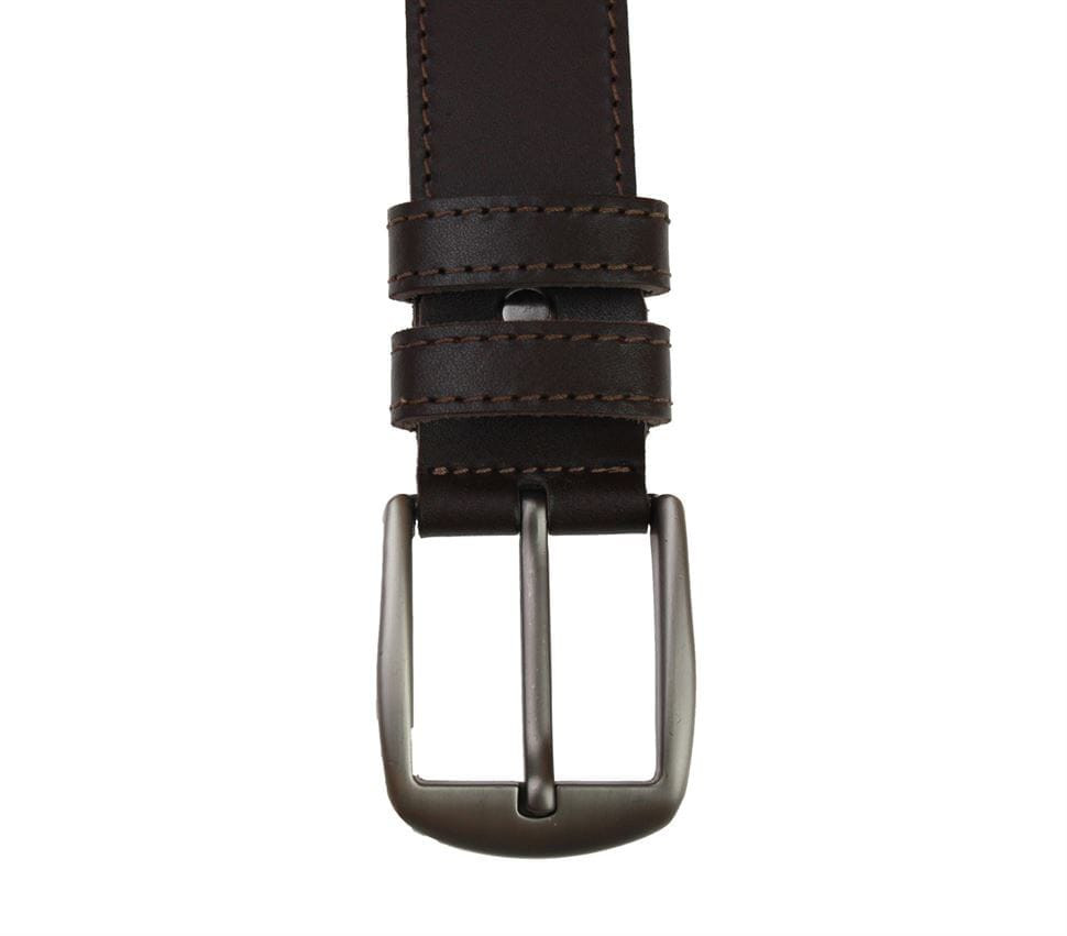 Ремінь чоловічий шкіряний джинсовий одна строчка SULLIVAN RMK-15 (7.5) 115-150 см коричневий