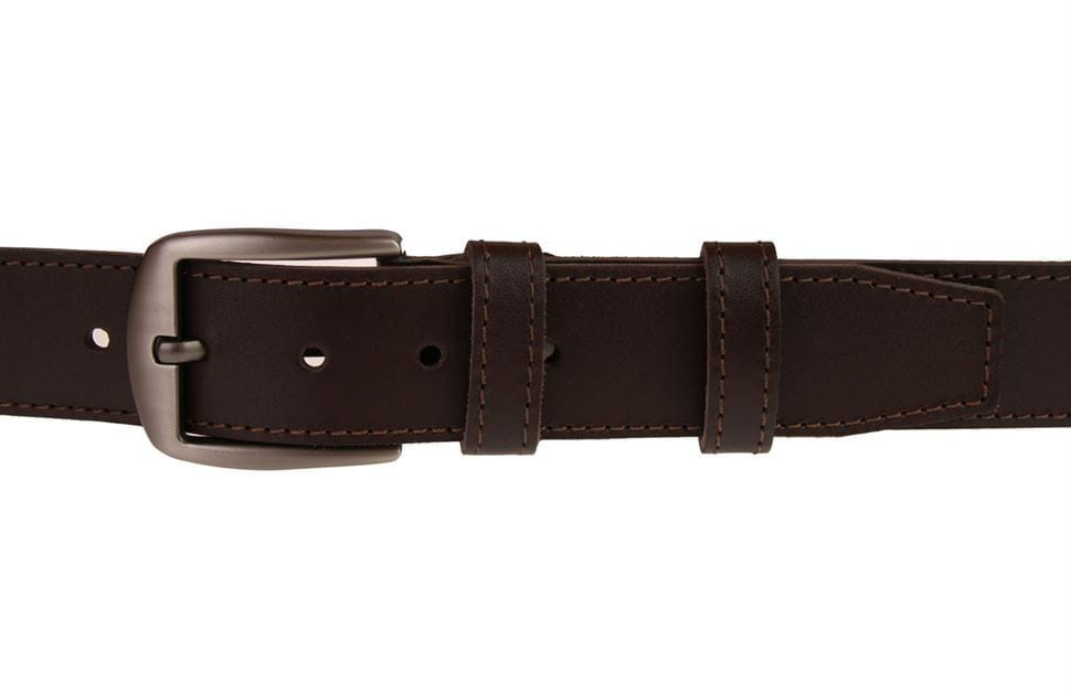 Ремінь чоловічий шкіряний джинсовий одна строчка SULLIVAN RMK-15 (7.5) 115-150 см коричневий