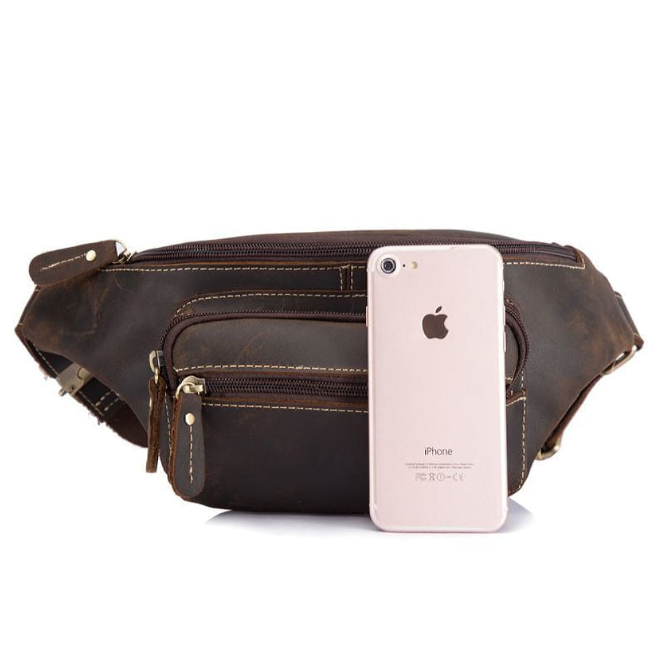 Напоясний зі шкіри Crazy Horse темно-коричнева Bexhill bx9415