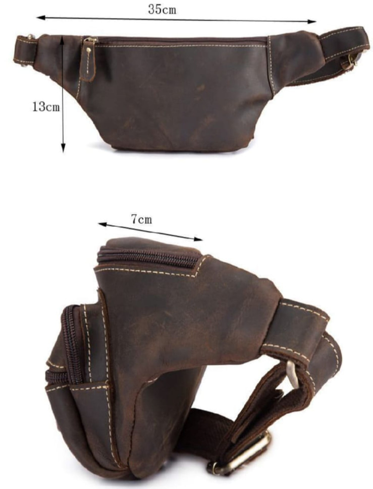 Напоясний зі шкіри Crazy Horse темно-коричнева Bexhill bx9415