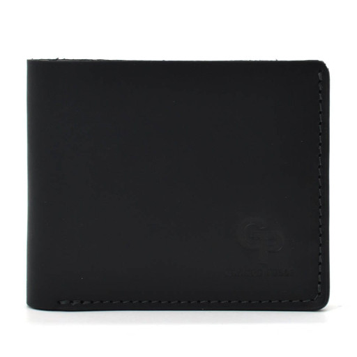 Портмоне Магніт, чорний з монетницею Grande Pelle 505110