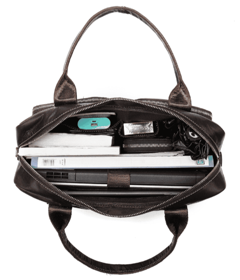 Сумка-портфель мужская из кожи Vintage 20004 Коричневая