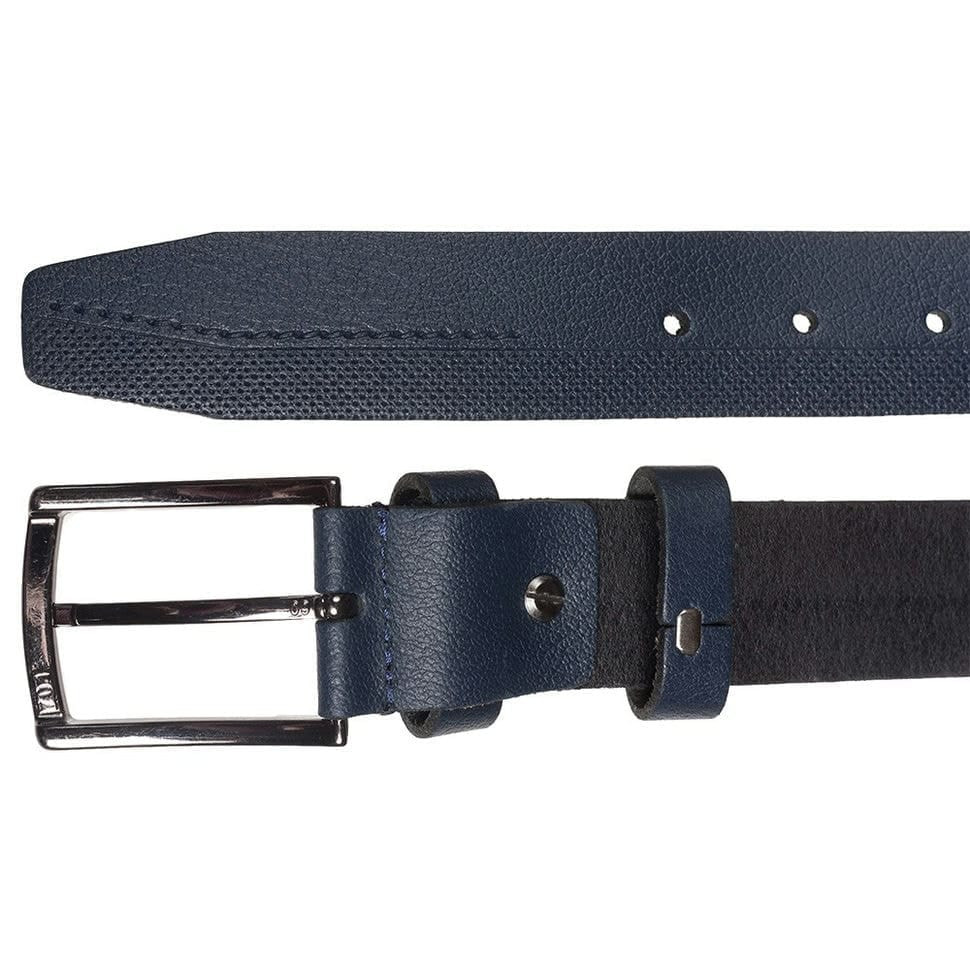 Ремінь шкіряний YSK джинсовий 4см 4-2016-9 синій