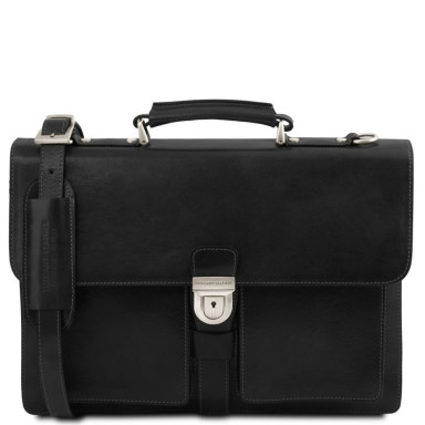Assisi Leather briefcase 3 compartments Tuscany TL141825