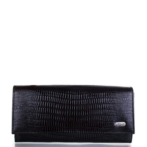 Гаманець жіночий шкіряний CANPEL 2030-8 чорний лазер