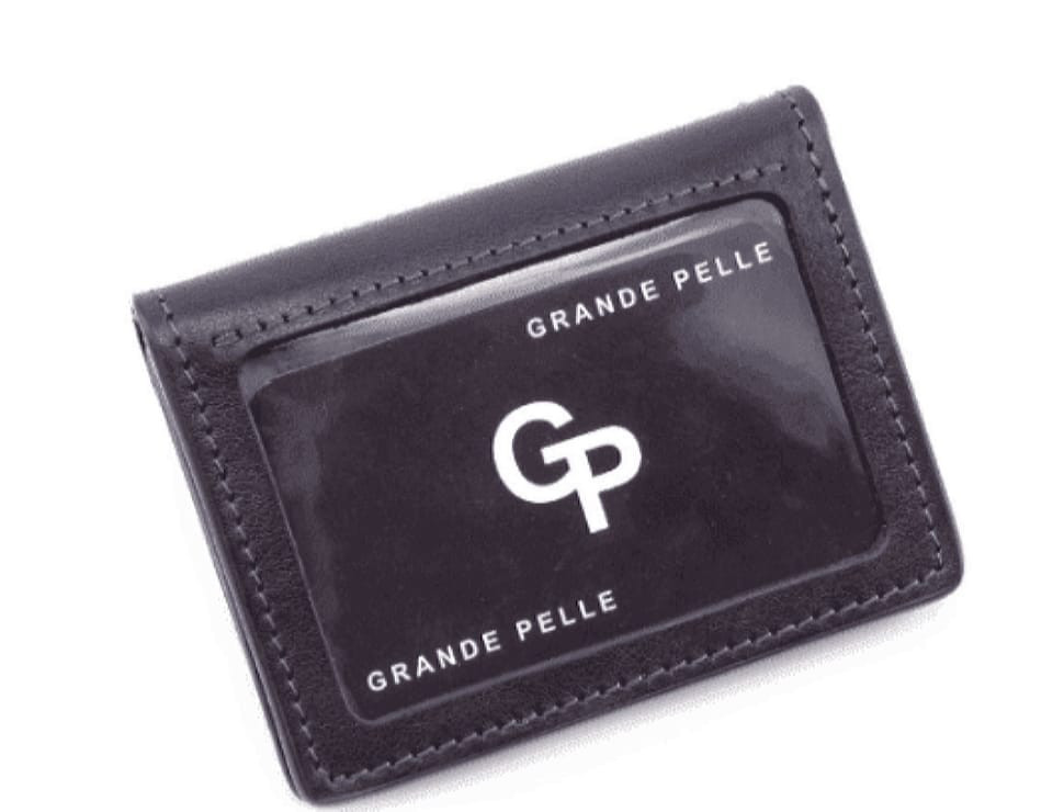 Обкладинка на права тех. паспорт ID паспорт посвідчення Grande Pelle 221670 глянцева шкіра синій