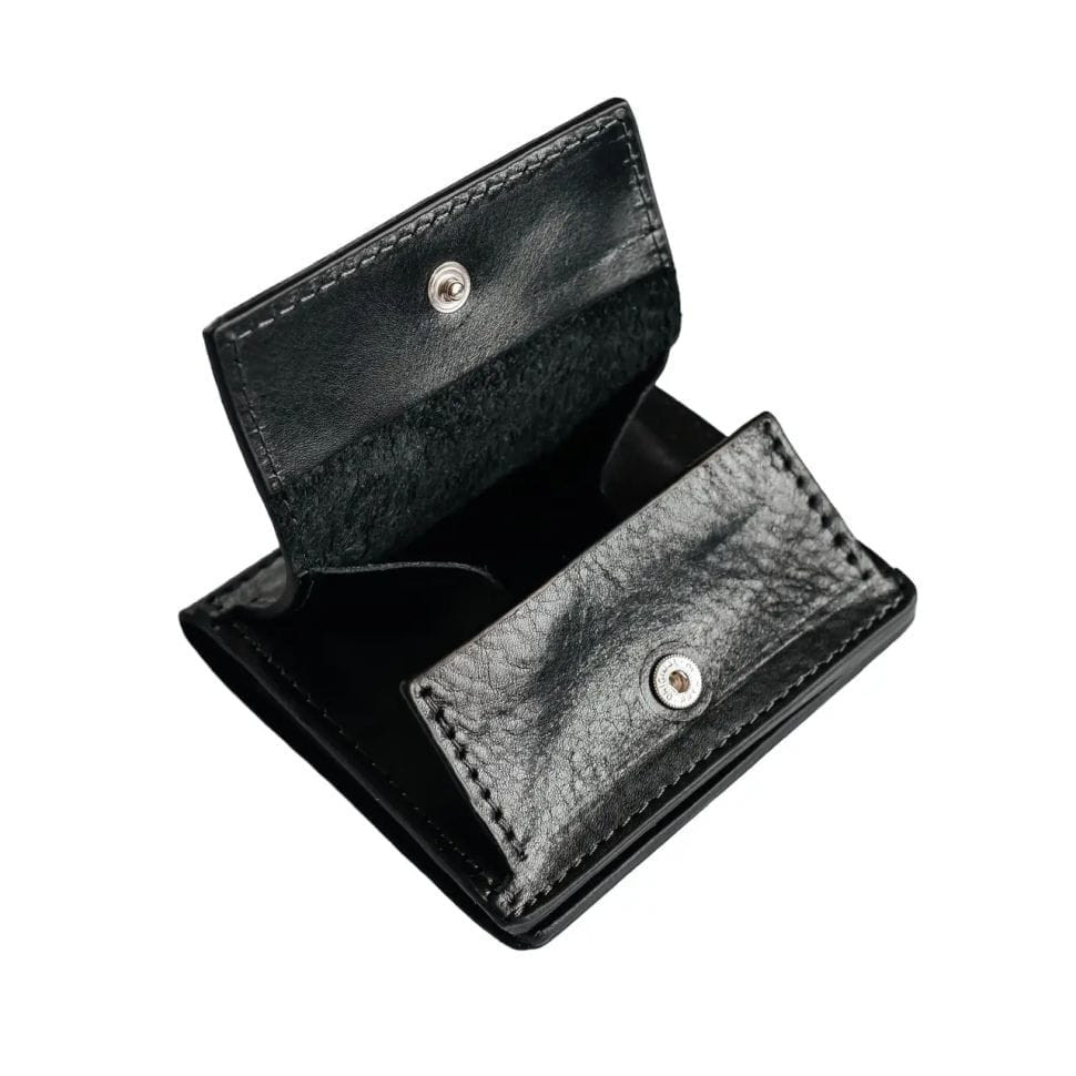 Чоловічий шкіряний портмоне біфолд з монетницею Grande Pelle 528610 чорний