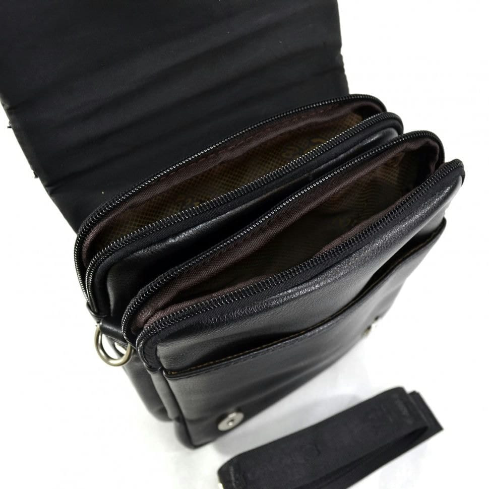 Барсетка м'яка із шкірозамінника ТМ Bonis 8612 чорна