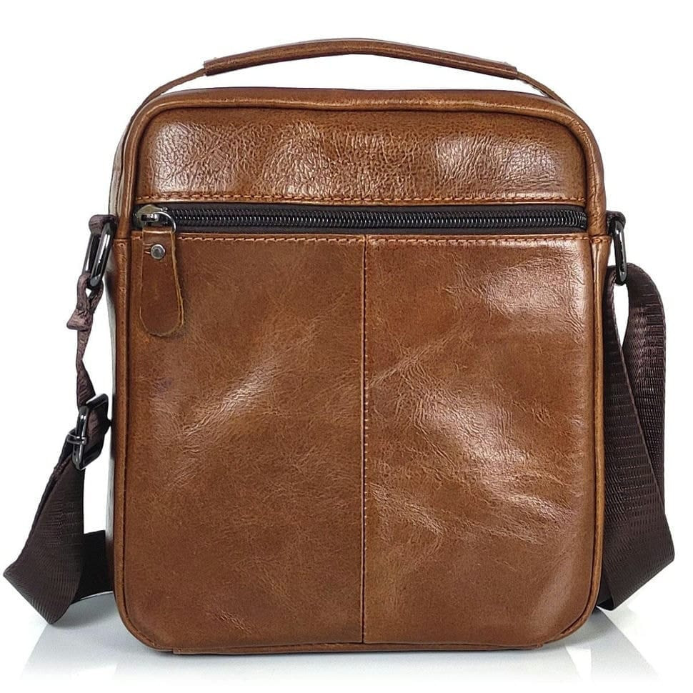 Месенджер з ручкою для перенесення коричневий Tiding Bag A25F-S-8205-1C