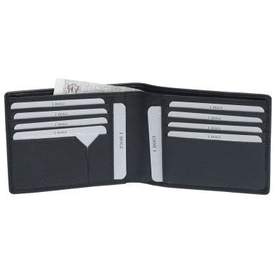 Leather wallet Cortina 5014 nero black