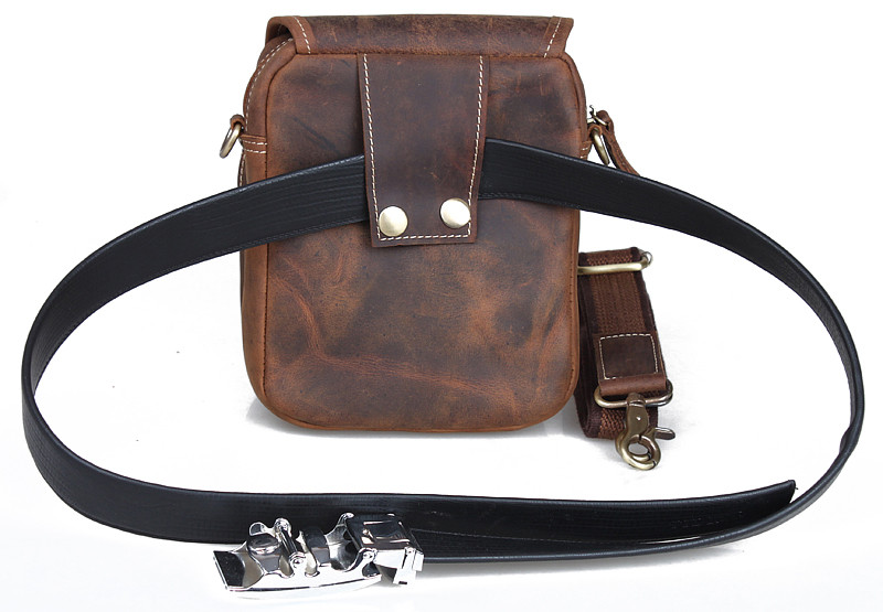 Вінтажна шкіряна сумка (чохол) на плечі, на пояс в ретро стилі Tiding tid30063br