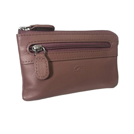 Ключниця шкіряна New Rainbow 359S rosa antico пудровий