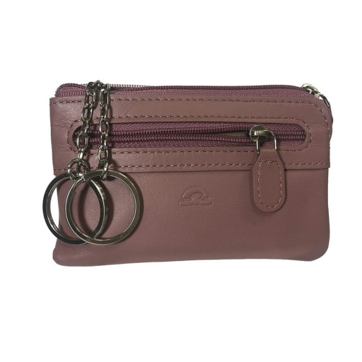 Ключниця шкіряна New Rainbow 359S rosa antico пудровий