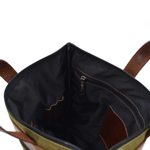 Сумка папка для документів А4 шкіра та канвас TARWA GHb-7100-4lx