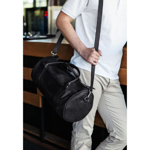 Шкіряна сумка Harper чорна Crazy Horse