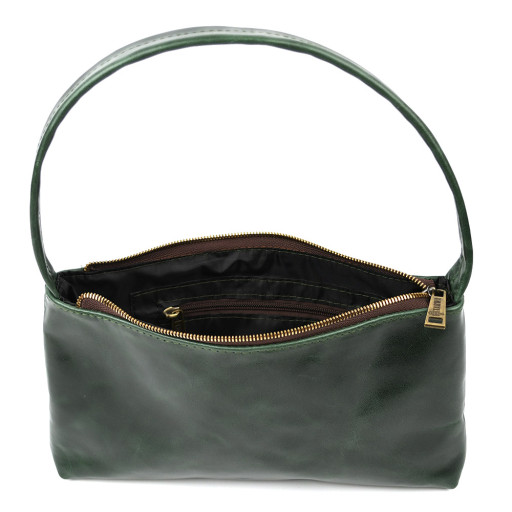 Шкіряна сумка хобо TARWA GE-hobo-4lx зелений алькор