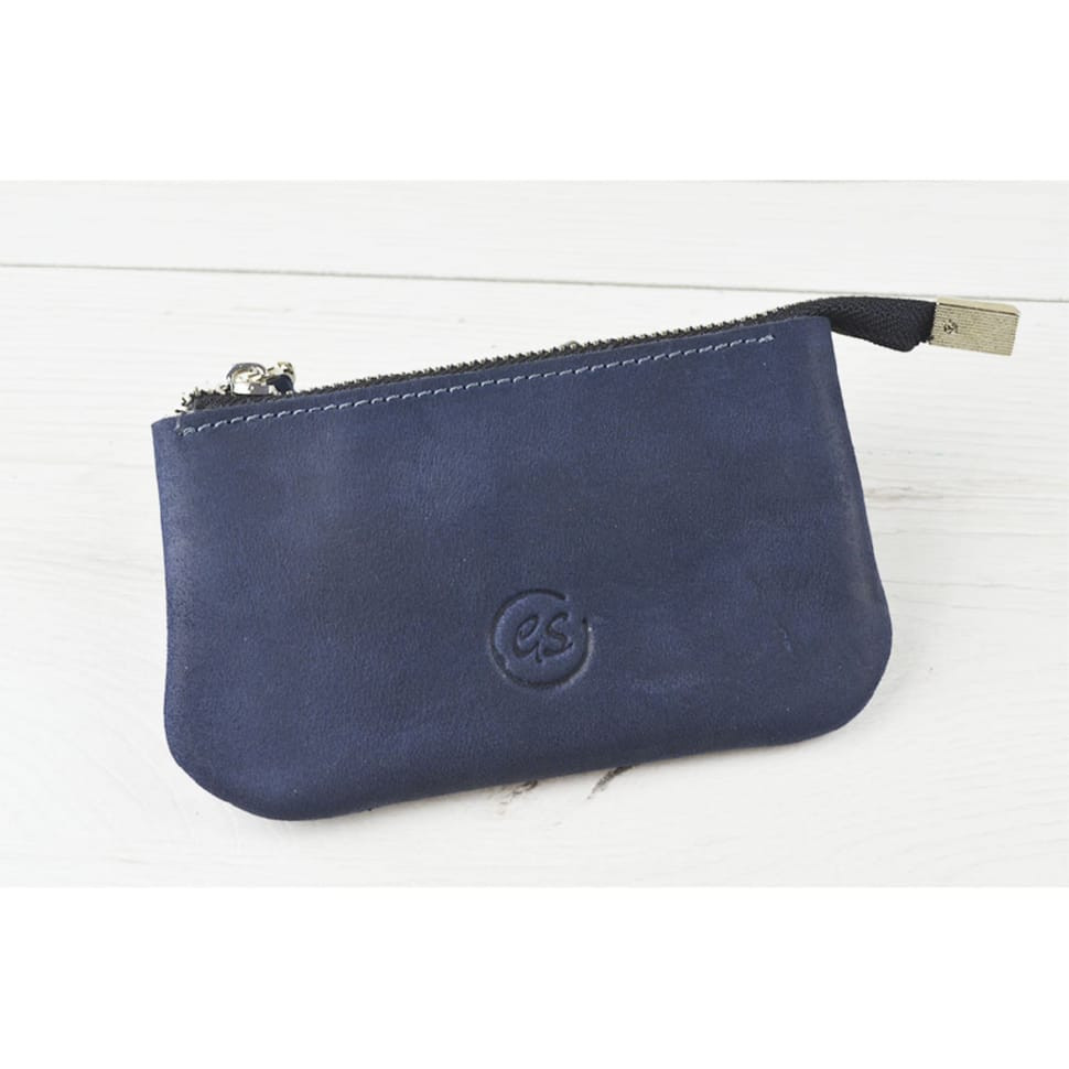 Шкіряна ключниця BGS синього кольору BGS3110