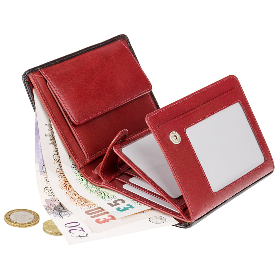 Гаманець чоловічий Visconti TR34 Waldorf c RFID (Black Red)