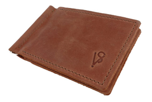 Гаманець чоловічий шкіряний затискач для купюр SULLIVAN 100-6(5.5) світло-коричневий