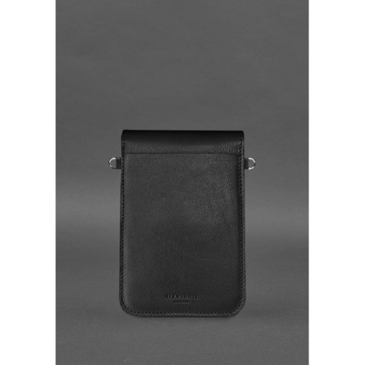 Шкіряна сумка для телефону Tina Чорна