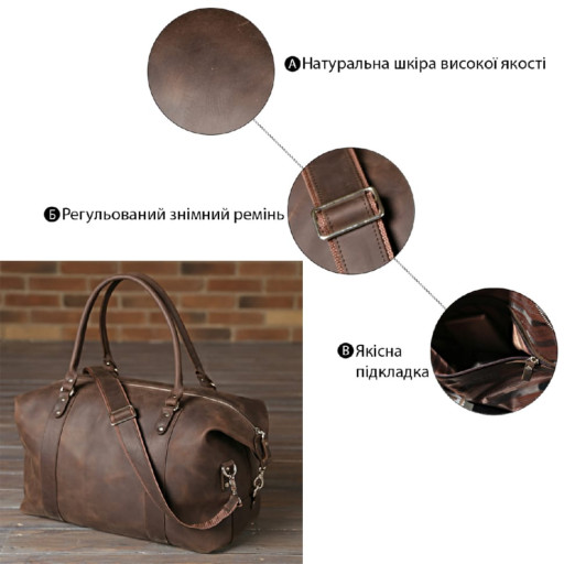 Сумка дорожня SHVIGEL 11019 Коричнева