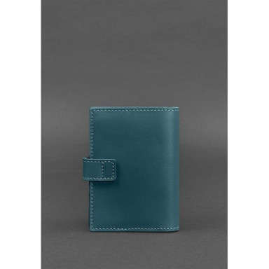 Leather cover for passport 5.0 (with window) green