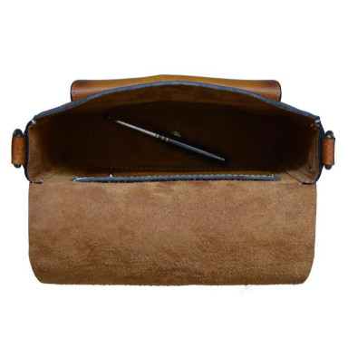 Pratesi BVE530 - Mandri Cross Body Bag in cow leather Mandri Green