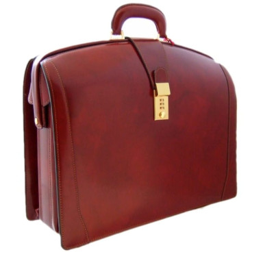 Pratesi RCH120/B - Brunelleschi Big Briefcase for Laptop in cow leather Radica Chianti