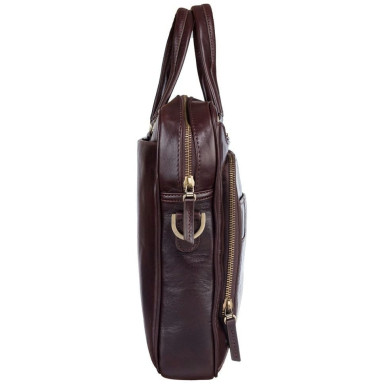 Briefcase leather Tony Bellucci 5048-09 brown smooth